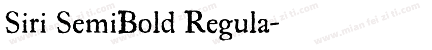Siri SemiBold Regula字体转换